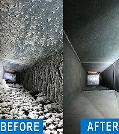 before after air duct cleaning